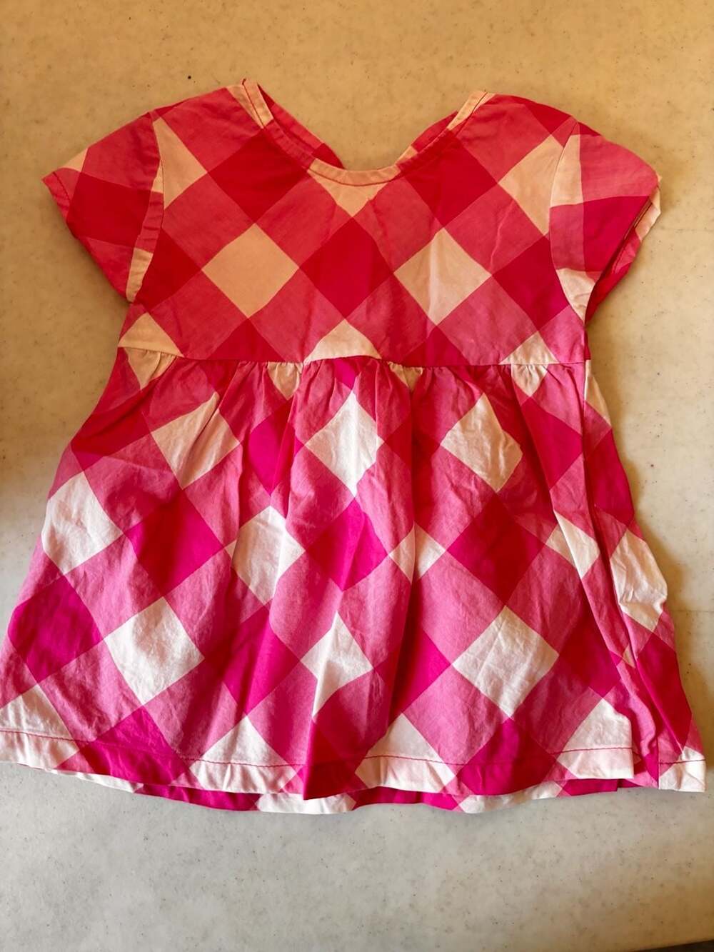 Carter's Pink and White Gingham Plaid Dress Size 24 Months